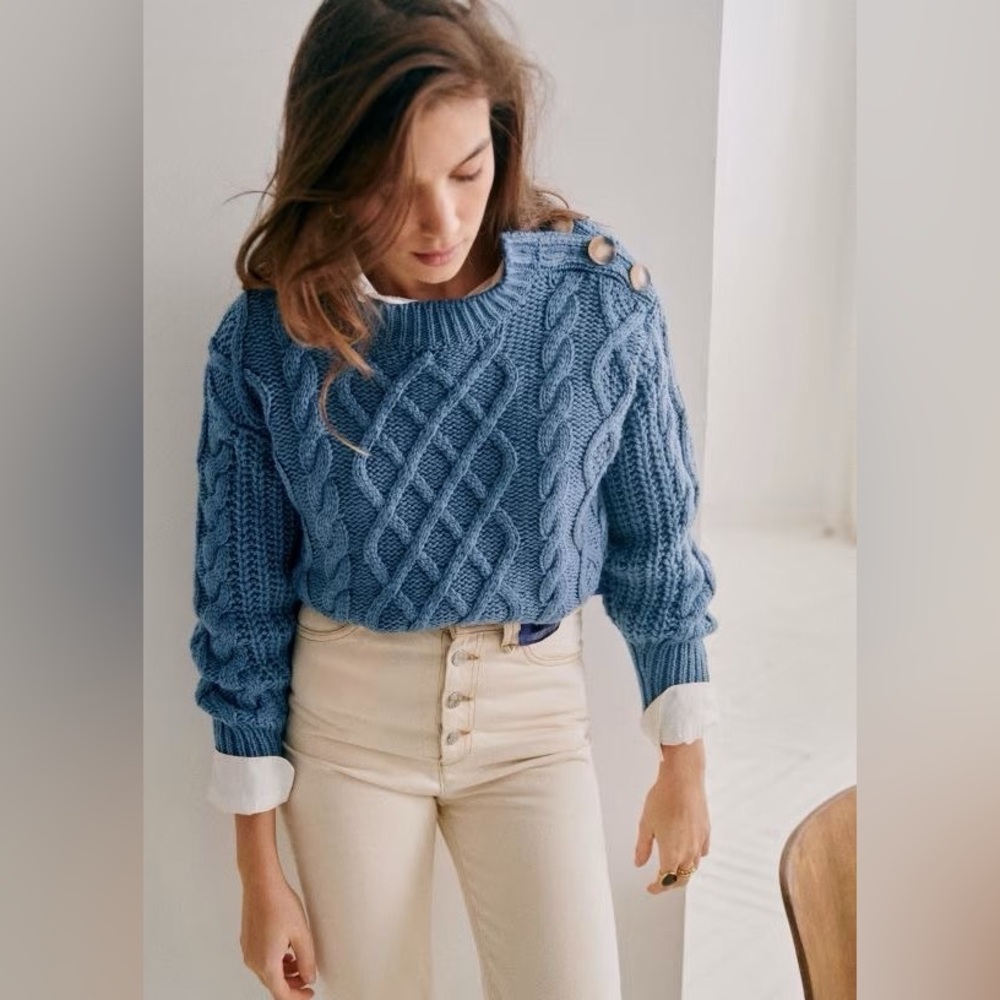 Sezane James Jumper in Bleu Brume size Medium
